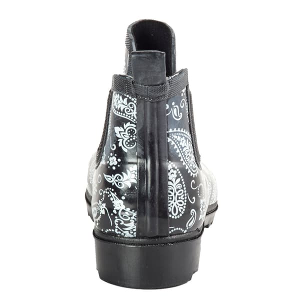Womens Ella & Joy Chelsea Paisley Ankle Rainboots