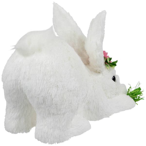 Northlight Seasonal Easter Rabbit w/ Flower Crown Figurine