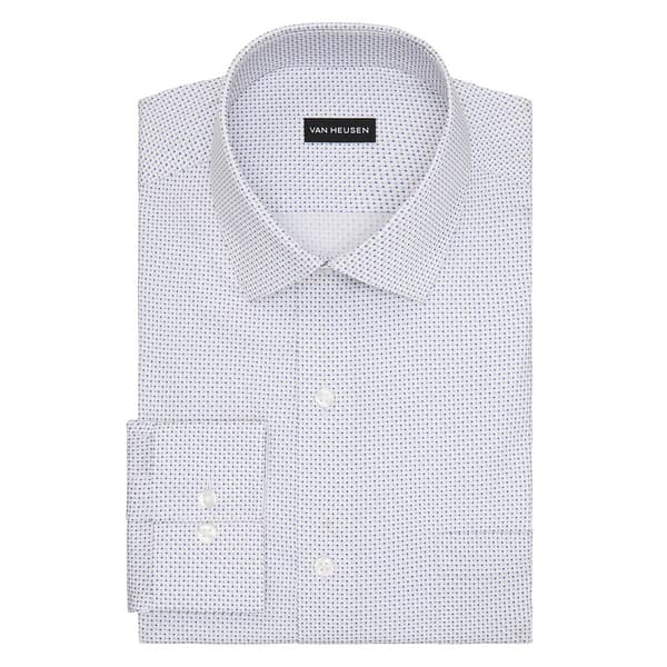 Mens Van Heusen&#174; Regular Fit Stretch Dress Shirt - Taupe/Navy