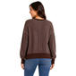 Juniors No Comment Ribbed Plated V-Neck Sweater - image 3