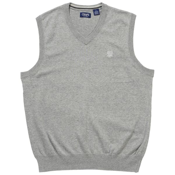 Mens Chaps Solid V-Neck Sweater Vest