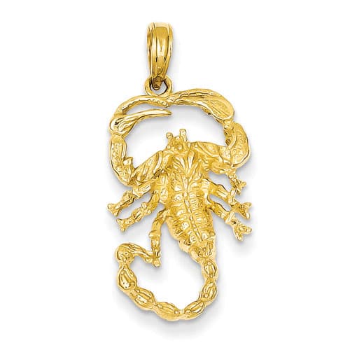 Gold Classics&#40;tm&#41; 14kt. Open-Backed Scorpion Pendant - image 