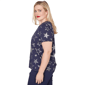Womens Alfred Dunner Lady Liberty Short Sleeve Foil Stars Blouse - image 4