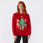 Juniors Peanuts(tm) Christmas Tree Fleece Crewneck - image 1