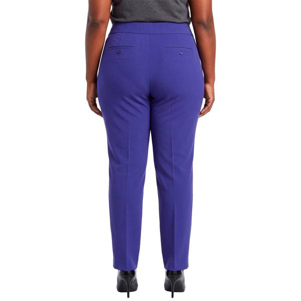 Plus Size Kasper Ava Solid Straight Leg Crepe Dress Pants