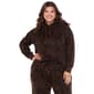 Juniors Plus No Comment Oversized Fleece Camo Printed Hoodie - image 1