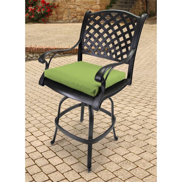 Jordan Manufacturing French Edge Text Leaf Outdoor Seat Cushion