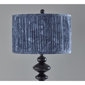 Adesso Samira Floor Lamp with Soft Pleated Blue Fabric Shade - image 5