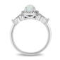 Enchanted by Disney 1/10ctw. Diamond/Opal Silver Cinderella Ring - image 2