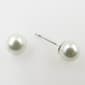 Rosa Rhinestones Pearl Stud Earrings - image 1