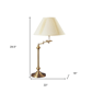 HomeRoots 30in. Bronze Swing Arm Table Lamp with Empire Shade - image 2