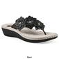 Womens Cliffs by White Mountain Content Floral Wedge Sandals - image 6