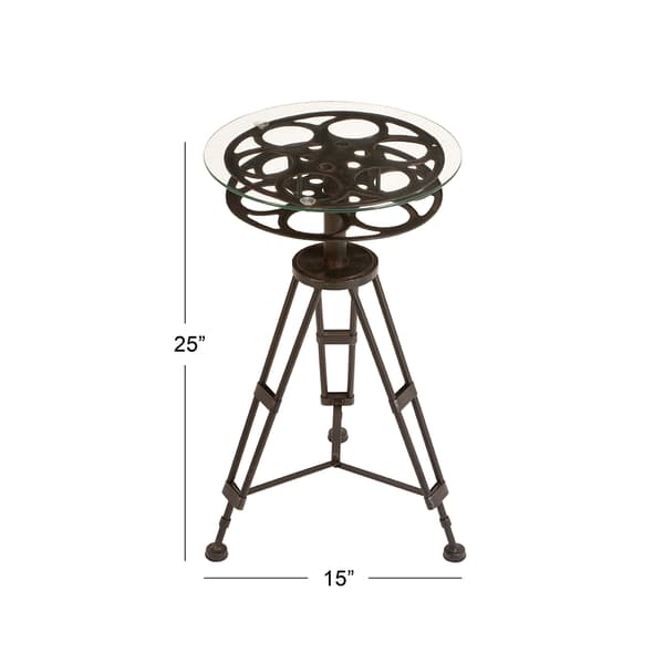 9th & Pike&#174; Classic Camera Reel Accent Table