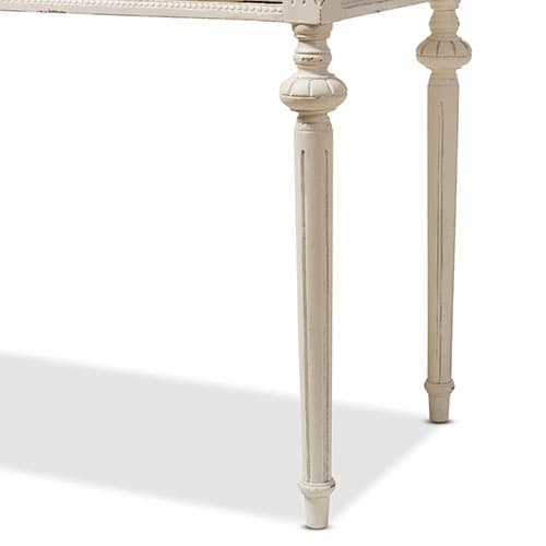 Baxton Studio Marquetterie Oak & Whitewash Writing Desk