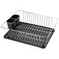 Gourmet Kitchen Charcoal/Black Metal Wire Dish Rack - image 1