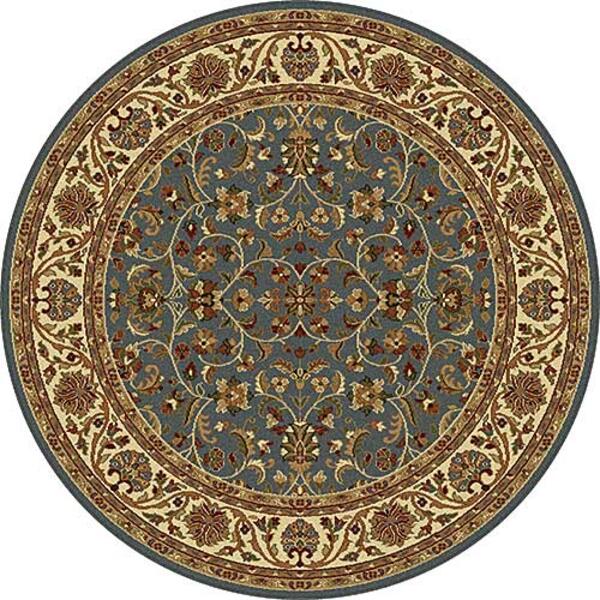 Tayse Sensation Ventura Blue Round Area Rug - 5'3 - image 