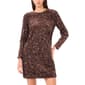 Womens MSK Long Sleeve Velvet Sequin Sheath Dress - image 3