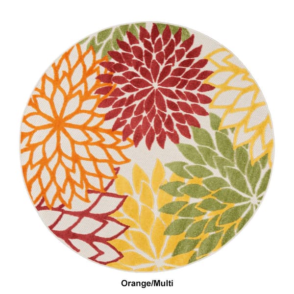 Nourison Aloha Tropical Round Rug