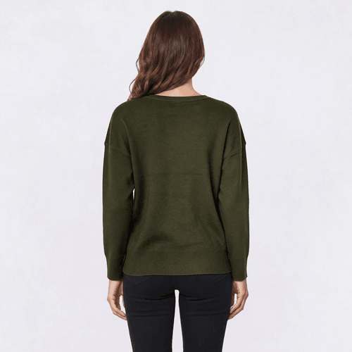 Womens Rio & Rian Long Sleeve Holly Jolly Sweater