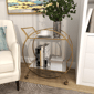 9th & Pike® Contemporary Gold Metal Bar Cart - image 8