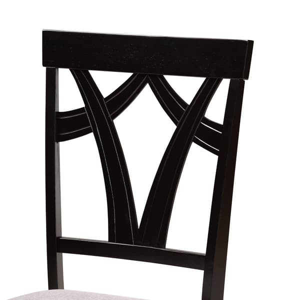 Baxton Studio Luise Modern Dark Brown Wood 5pc. Dining Set