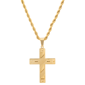 Mens Iron Saints 18kt. Gold Plated Cross Pendant Necklace - image 1