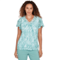 Womens Heart''s of Palm Fresh Start Printed Knit Burnout Short Sl - image 1