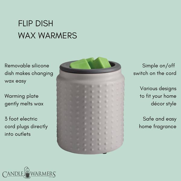 Candle Warmers Etc. Gray Hobnail Flip Dish Wax Warmer