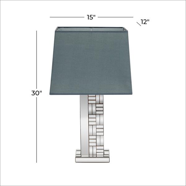 9th & Pike® Silver Glass Mirror Glam Table Lamp