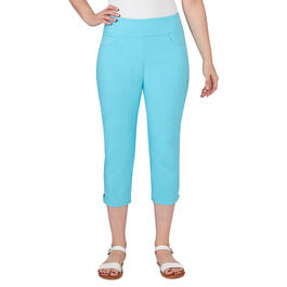 Petite Hearts of Palm Spring Into Action Solid Tech Capri Pants