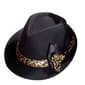 Womens Madd Hatter Leopard Band & Bow Fedora - image 1