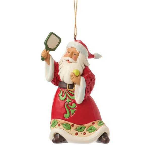 Jim Shore Pickleball Santa Hanging Christmas Ornament - image 