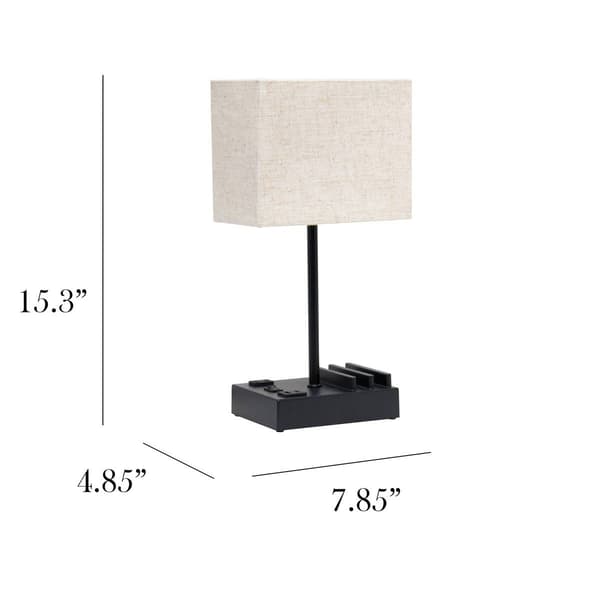 Simple Designs Modern Rectangular Multi-Use Light Table Lamp