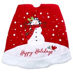 Snowman Happy Holidays Sherpa Border Tree Skirt