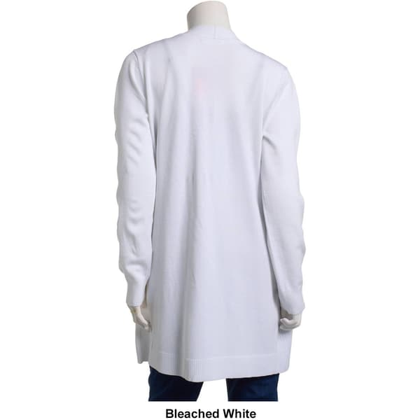 Womens 89th & Madison Solid Long Sleeve Directional Duster