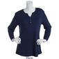 Womens Architect® Long Sleeve Solid Henley Thermal - image 4