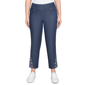Plus Size Ruby Rd. Indigo Go Super Soft Stretch Denim Embroidere - image 1