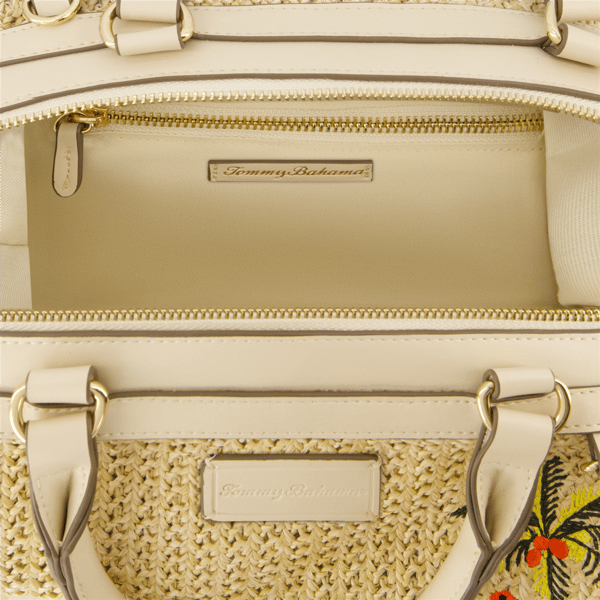 Tommy Bahama Flamingo Embroidery Satchel