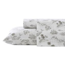 Tommy Bahama Vintage Map 200TC 4pc. Cotton Percale Sheet Set