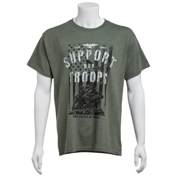 Mens Home of the Brave Raise the Flag Tee - image 