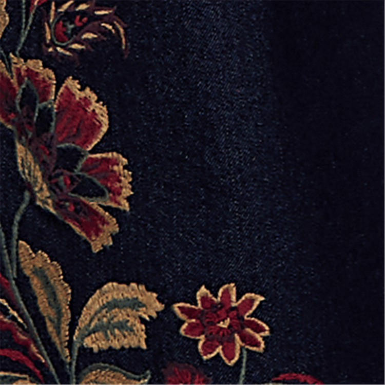 Petite Ruby Rd. English Countryside Embroidered Hem Jeans