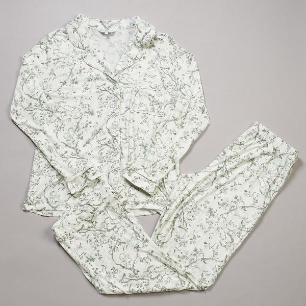 Womens Elizabeth & Nicole Long Sleeve Floral Pajama Set