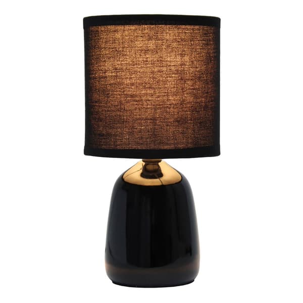 Simple Designs 10in. Traditional Ceramic Thimble Table Lamp