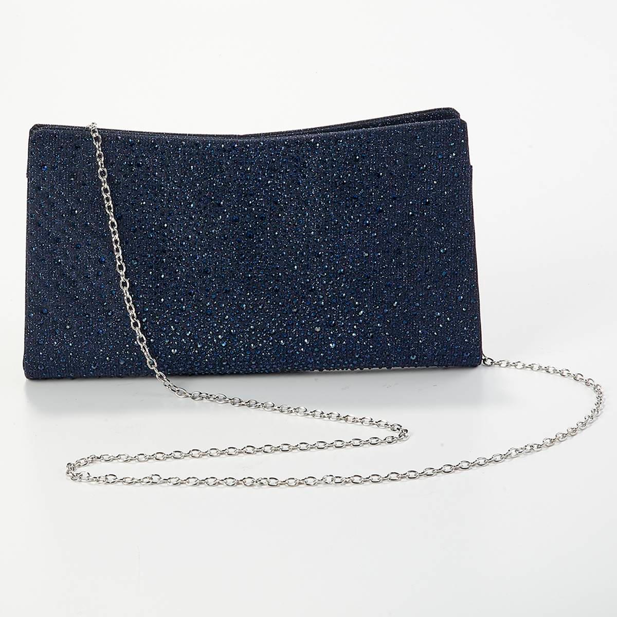 Jessica McClintock Kacie Cascading Stones Clutch Evening Bag