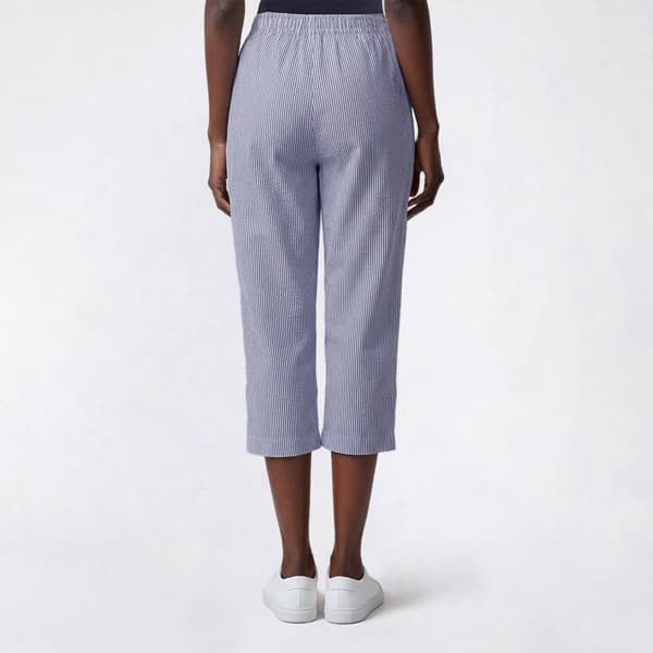 Womens Jordana Rose Seersucker Pinstripe Capris