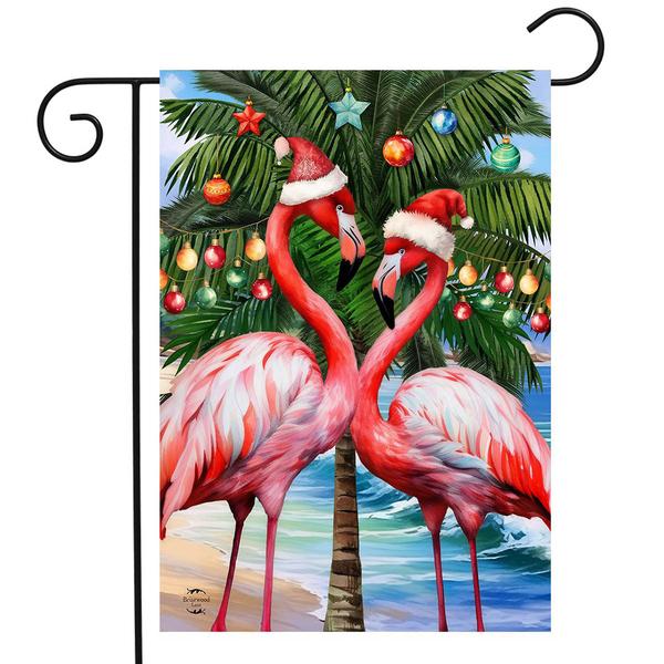 Briarwood Lane Festive Flamingo Garden Flag - image 