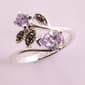 Marsala Fine Silver-Plated Marcasite Lavender Ring - image 1