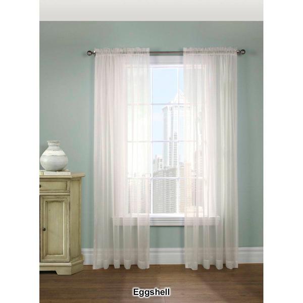 Rhapsody™ Voile Rod Pocket Curtain Panel - 54 Width