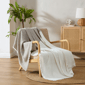 Palm Aire Ventura Beige Woven Throw Blanket - image 1
