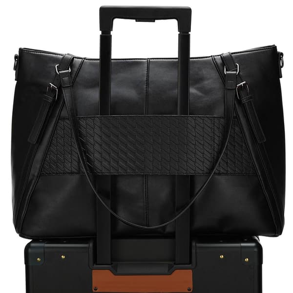 ELLE Leisure Luxe Vegan Leather Weekender Tote Bag